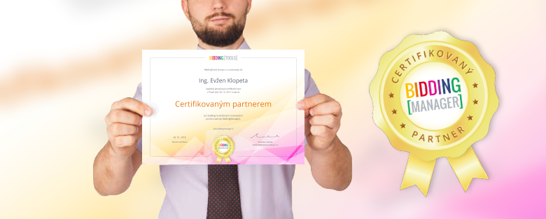 Certifikát Certifikovaného partnera Bidding[Manageru]