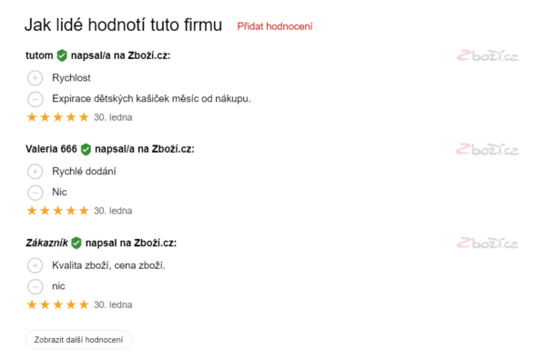 Hodnocení ze Zboží.cz se propisuje na Firmy.cz