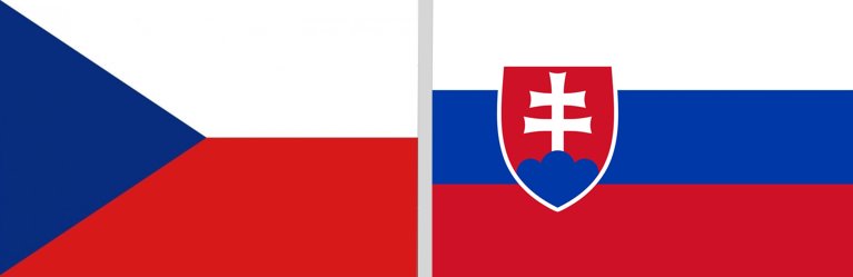 Vlajka České republiky a Slovenska